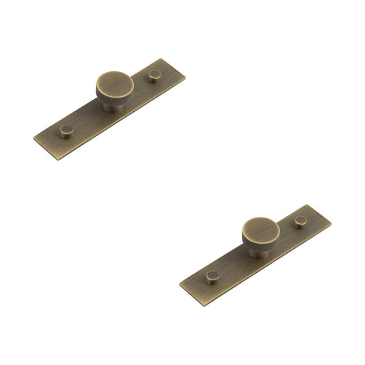 PACK 30mm Antique Brass Cupboard Knob with Elegant Backplate Design Kitchen Cabinet Knob (1)