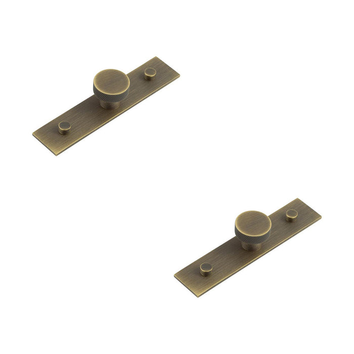 PACK 30mm Antique Brass Cupboard Knob with Elegant Backplate Design Kitchen Cabinet Knob (1)