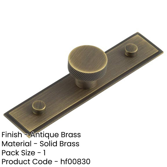 30mm Antique Brass Cupboard Knob with Stepped Backplate Kitchen Cabinet Knob-1