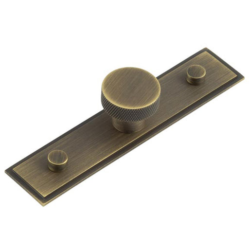 30mm Antique Brass Cupboard Knob with Stepped Backplate Kitchen Cabinet Knob