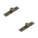 PACK 30mm Antique Brass Cupboard Knob with Stepped Backplate Kitchen Cabinet Knob (1)