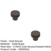 PACK 30mm Dark Bronze Cupboard Knob Elegant Diamond Knurled Design Kitchen Cabinet Knob (1)-1