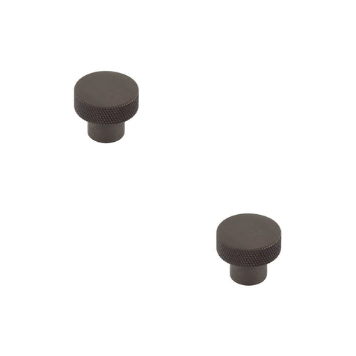 PACK 30mm Dark Bronze Cupboard Knob Elegant Diamond Knurled Design Kitchen Cabinet Knob (1)