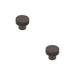 PACK 30mm Dark Bronze Cupboard Knob Elegant Diamond Knurled Design Kitchen Cabinet Knob (1)