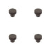 PACK 30mm Dark Bronze Cupboard Knob Elegant Diamond Knurled Design Kitchen Cabinet Knob