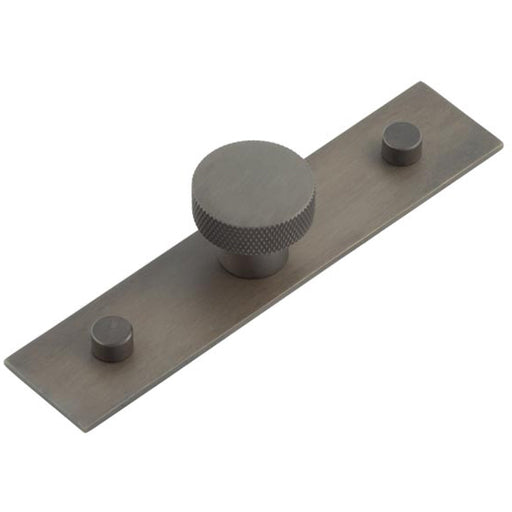 30mm Dark Bronze Cupboard Knob with Plain Backplate Kitchen Cabinet Knob