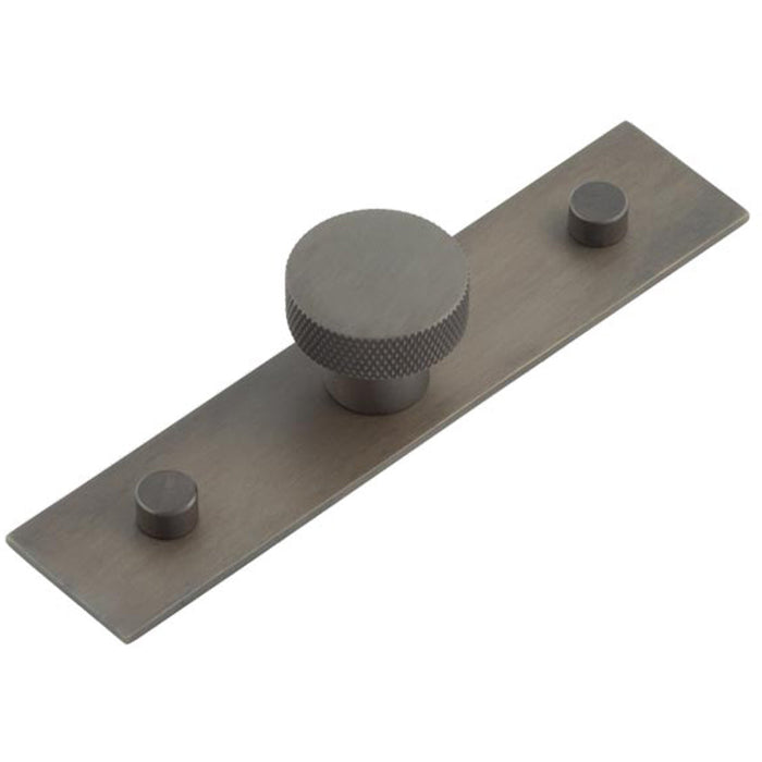 30mm Dark Bronze Cupboard Knob with Plain Backplate Kitchen Cabinet Knob