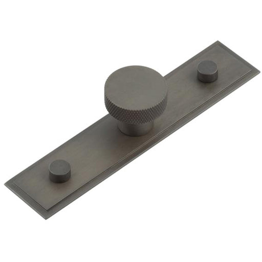 30mm Dark Bronze Cupboard Knob with Stepped Backplate Kitchen Cabinet Knob