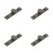 PACK 30mm Dark Bronze Cupboard Knob with Stepped Backplate Kitchen Cabinet Knob