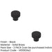 PACK Stylish 30mm Black Diamond Knurled Cupboard Knob Modern Interiors Kitchen Cabinet Knob (1)-1