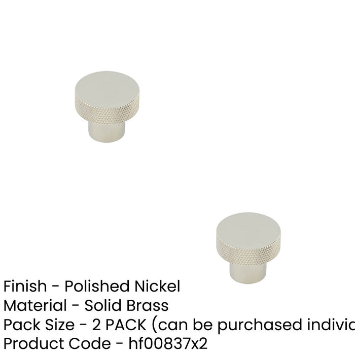 PACK Modern 30mm Polished Nickel Cupboard Knob Stylish Home Decor Kitchen Cabinet Knob (1)-1