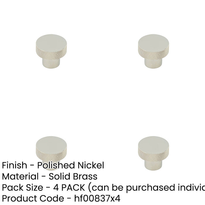 PACK Modern 30mm Polished Nickel Cupboard Knob Stylish Home Decor Kitchen Cabinet Knob-1