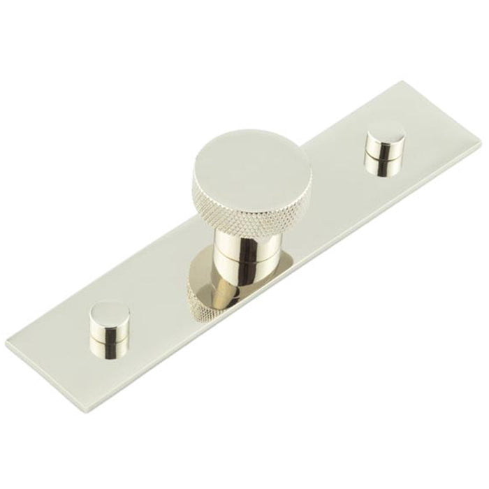 Stylish 30mm Polished Nickel Cupboard Knob with Backplate Kitchen Cabinet Knob