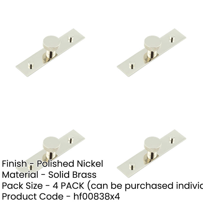 PACK Stylish 30mm Polished Nickel Cupboard Knob with Backplate Kitchen Cabinet Knob-1