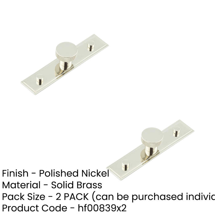 PACK Stylish 30mm Stepped Backplate Cupboard Knob Polished Nickel Kitchen Cabinet Knob (1)-1