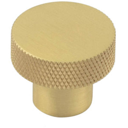 30mm Satin Brass Cupboard Knob with Unique Diamond Knurling Kitchen Cabinet Knob