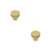 PACK 30mm Satin Brass Cupboard Knob with Unique Diamond Knurling Kitchen Cabinet Knob (1)