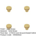 PACK 30mm Satin Brass Cupboard Knob with Unique Diamond Knurling Kitchen Cabinet Knob-1