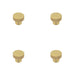 PACK 30mm Satin Brass Cupboard Knob with Unique Diamond Knurling Kitchen Cabinet Knob