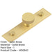 Elegant Satin Brass Cupboard Knob with Stepped Backplate 30mm Design Kitchen Cabinet Knob-1