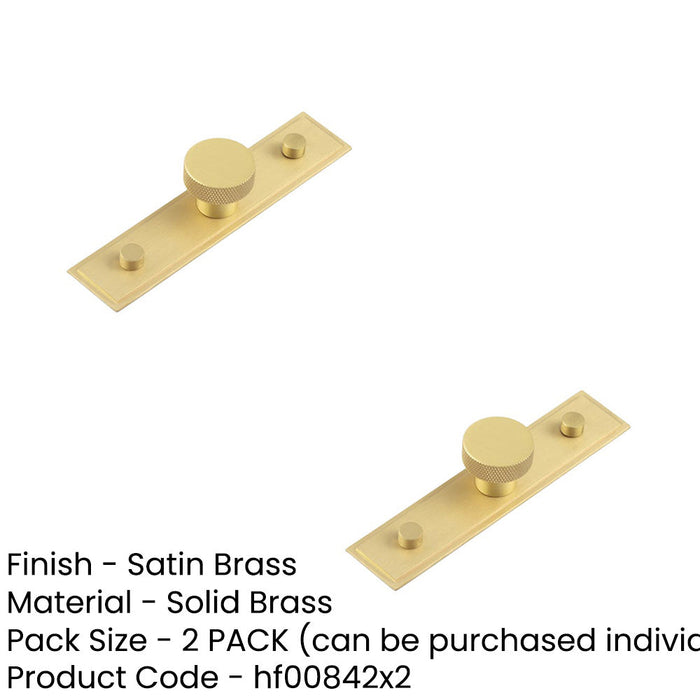 PACK Elegant Satin Brass Cupboard Knob with Stepped Backplate 30mm Design Kitchen Cabinet Knob (1)-1