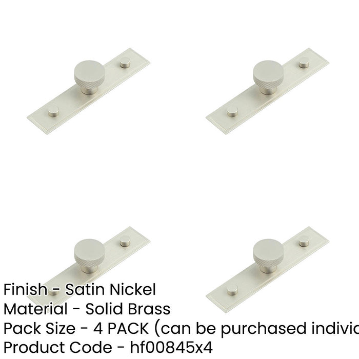 PACK Stylish 30mm Satin Nickel Cupboard Knob with Stepped Backplate Kitchen Cabinet Knob (1)-1