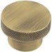 Antique Brass 40mm Diamond Knurled Cupboard Knob Modern Interiors Kitchen Cabinet Knob