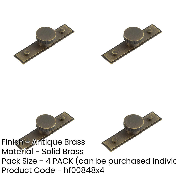 PACK Antique Brass 40mm Stepped Cupboard Knob Stylish Interiors Kitchen Cabinet Knob-1