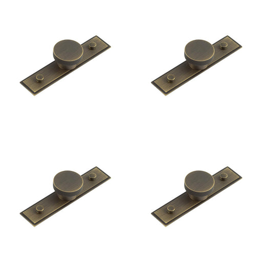 PACK Antique Brass 40mm Stepped Cupboard Knob Stylish Interiors Kitchen Cabinet Knob