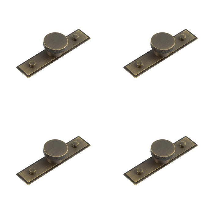 PACK Antique Brass 40mm Stepped Cupboard Knob Stylish Interiors Kitchen Cabinet Knob