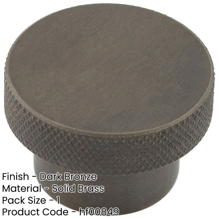 Stylish 40mm Dark Bronze Cupboard Knob Modern Interiors Kitchen Cabinet Knob (1)-1