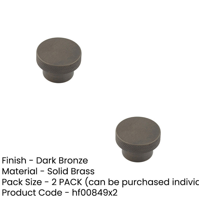 PACK Stylish 40mm Dark Bronze Cupboard Knob Modern Interiors Kitchen Cabinet Knob (4)-1