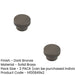PACK Stylish 40mm Dark Bronze Cupboard Knob Modern Interiors Kitchen Cabinet Knob (4)-1