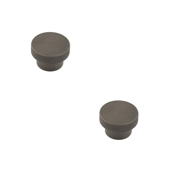 PACK Stylish 40mm Dark Bronze Cupboard Knob Modern Interiors Kitchen Cabinet Knob (4)