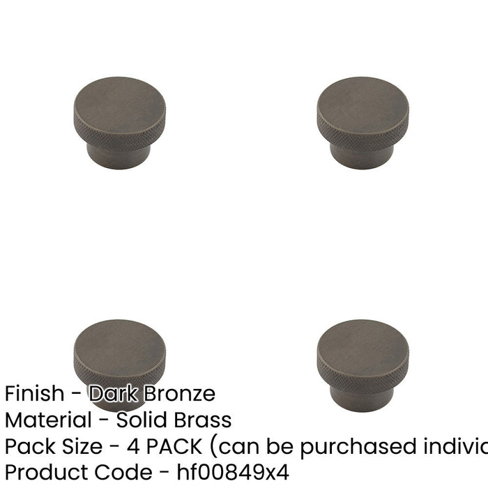 PACK Stylish 40mm Dark Bronze Cupboard Knob Modern Interiors Kitchen Cabinet Knob (1)-1