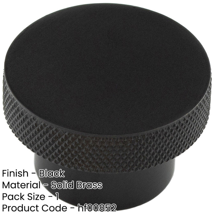 Stylish 40mm Black Cupboard Knob Modern Spaces Kitchen Cabinet Knob-1