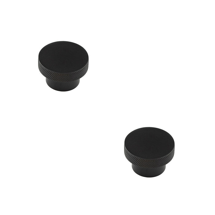 PACK Stylish 40mm Black Cupboard Knob Modern Spaces Kitchen Cabinet Knob (1)