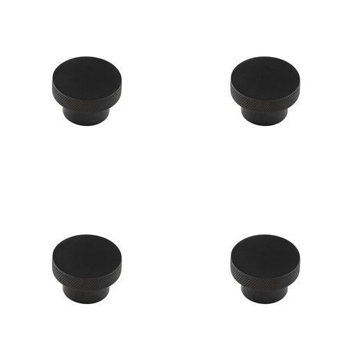 PACK Stylish 40mm Black Cupboard Knob Modern Spaces Kitchen Cabinet Knob