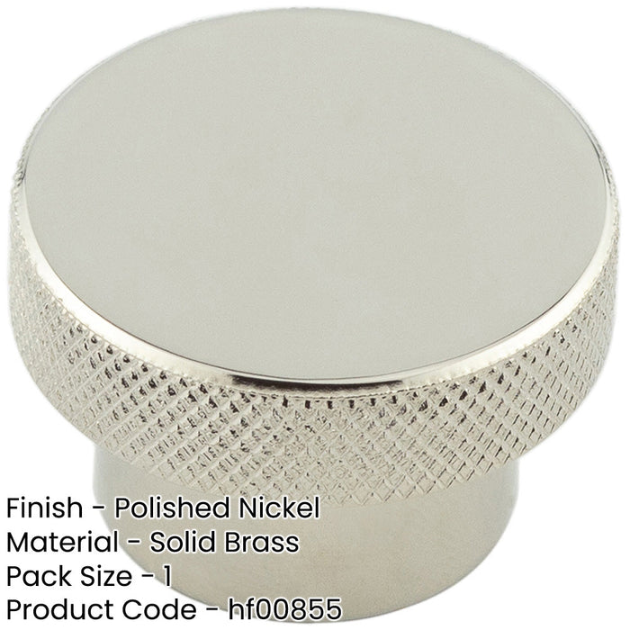 Stylish 40mm Polished Nickel Cupboard Knob Modern Interiors Kitchen Cabinet Knob (1)-1