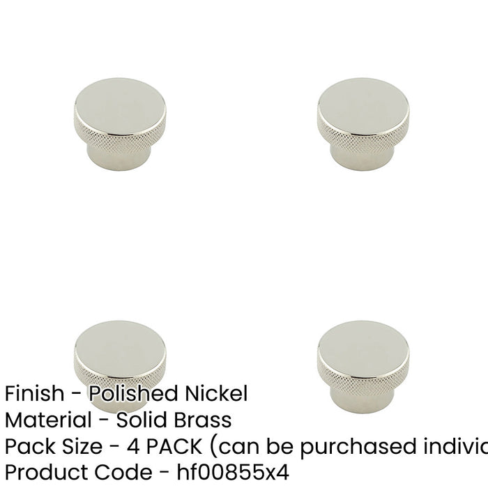 PACK Stylish 40mm Polished Nickel Cupboard Knob Modern Interiors Kitchen Cabinet Knob (1)-1