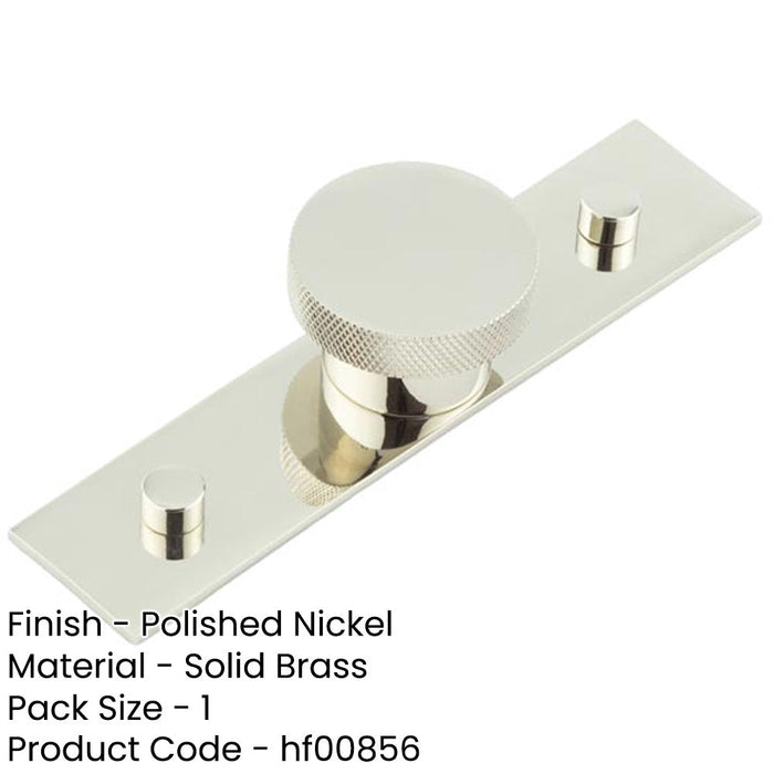 Stylish 40mm Polished Nickel Cupboard Knob with Plain Backplate Kitchen Cabinet Knob-1
