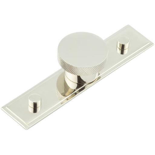 Stylish 40mm Polished Nickel Cupboard Knob with Stepped Backplate Kitchen Cabinet Knob (1)