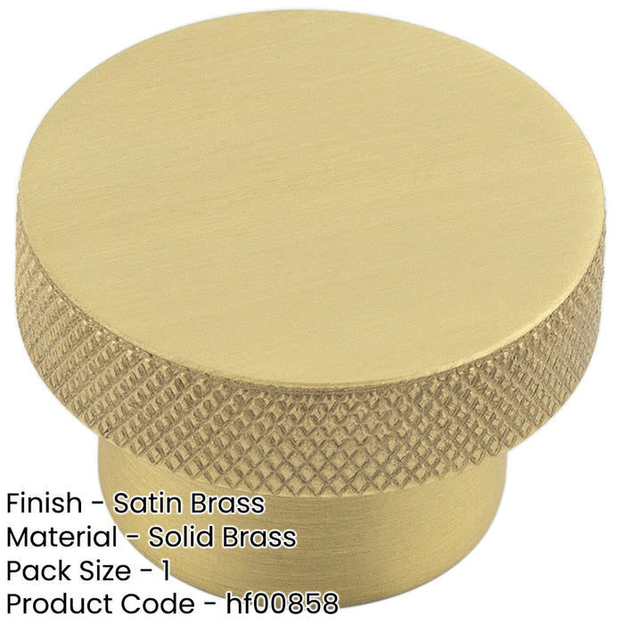 Stylish 40mm Satin Brass Cupboard Knob Modern Decor Kitchen Cabinet Knob-1