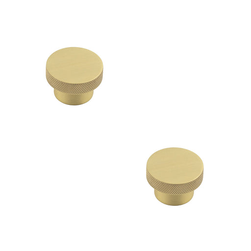 PACK Stylish 40mm Satin Brass Cupboard Knob Modern Decor Kitchen Cabinet Knob (1)