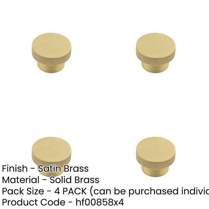 PACK Stylish 40mm Satin Brass Cupboard Knob Modern Decor Kitchen Cabinet Knob-1