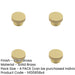 PACK Stylish 40mm Satin Brass Cupboard Knob Modern Decor Kitchen Cabinet Knob-1