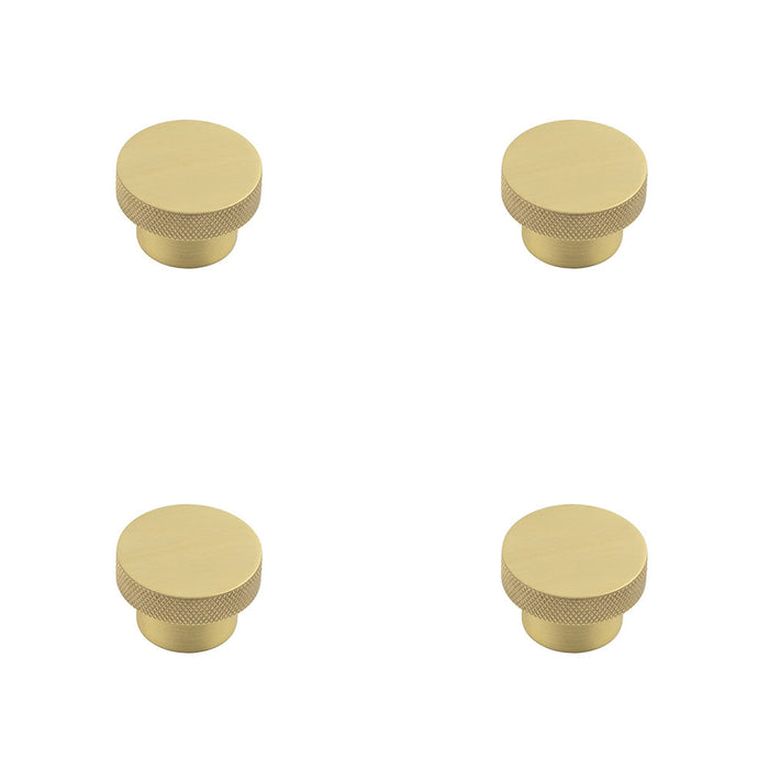 PACK Stylish 40mm Satin Brass Cupboard Knob Modern Decor Kitchen Cabinet Knob