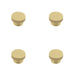 PACK Stylish 40mm Satin Brass Cupboard Knob Modern Decor Kitchen Cabinet Knob