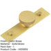 Satin Brass Cupboard Knob with 40mm Plain Backplate Modern Solid Brass Design Kitchen Cabinet Knob-1