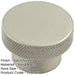 Modern Satin Nickel Cupboard Knob 40mm Diamond Knurled Design Kitchen Cabinet Knob-1